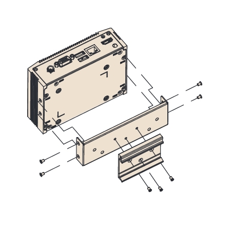 Крепление 9666K10000E DIN-Rail mounting kit for ARK-1000 series model